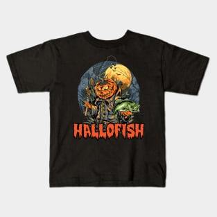 Fishing Pumpkin Halloween Custome Funny Ideas For Men Women Kids T-Shirt